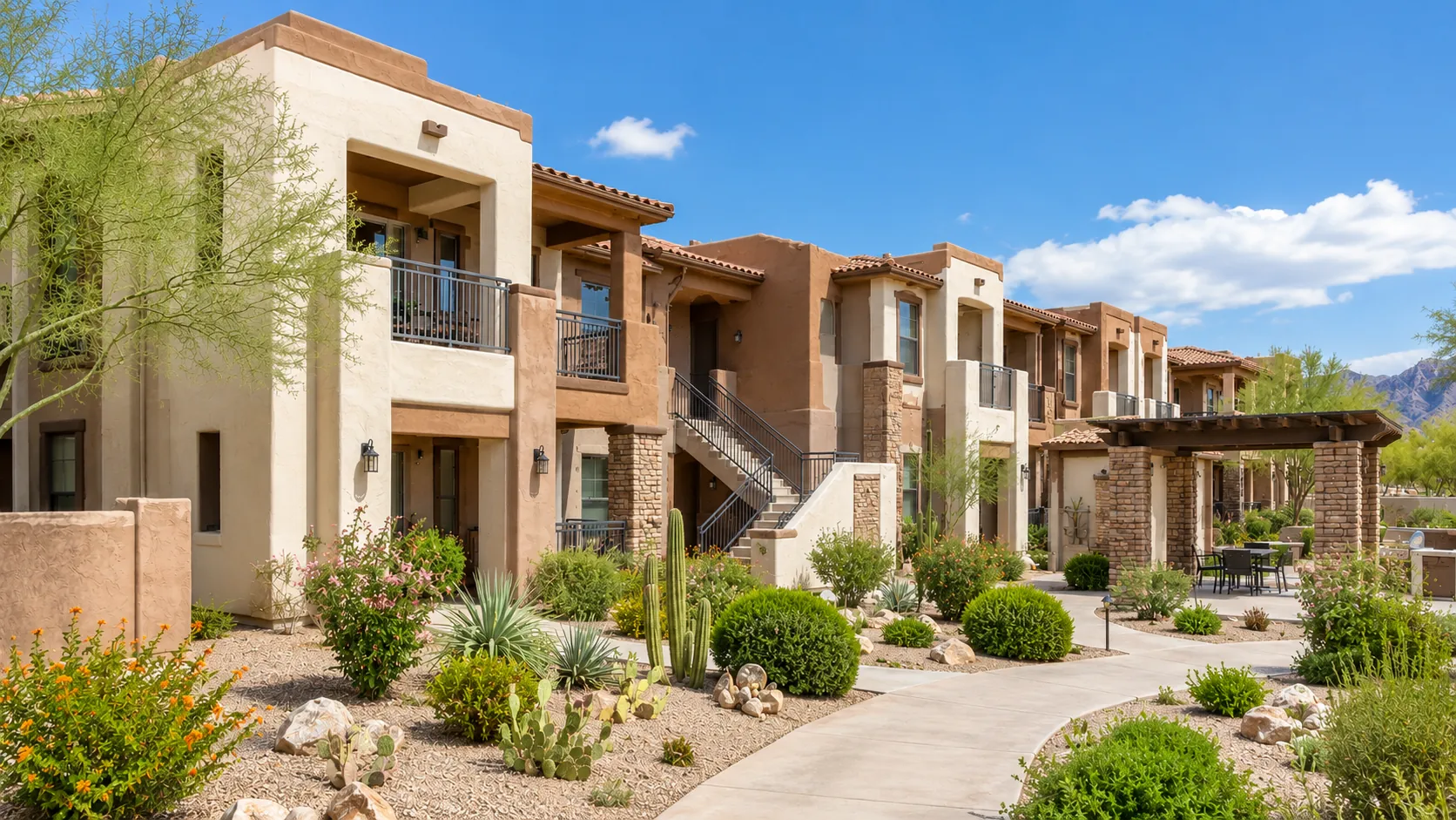 Garden-style multifamily apartments in the Phoenix area