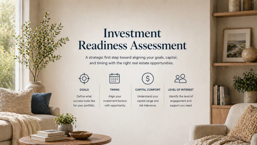 Beginning investor organizing goals, capital, timing, and real estate interests