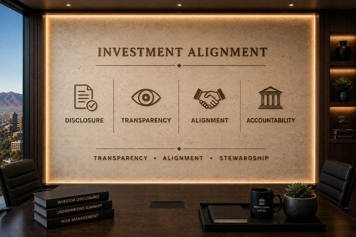 Investor and sponsor reviewing expectations, responsibilities, and downside considerations before a private real estate decision
