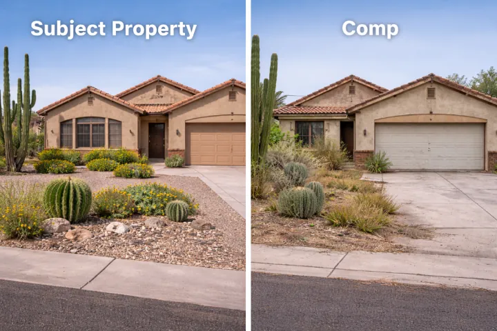 Comparative market analysis of similar homes in a Greater Phoenix Area neighborhood