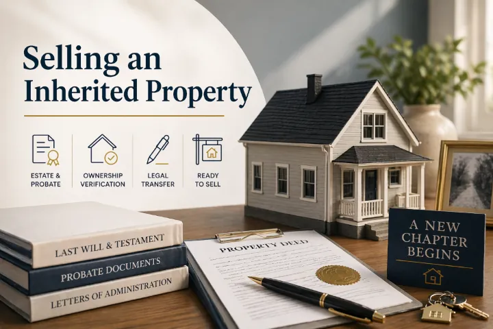 Arizona family reviewing an inherited home and estate property documents