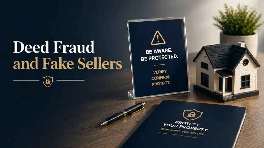 Arizona property owner reviewing deed records and seller identity verification