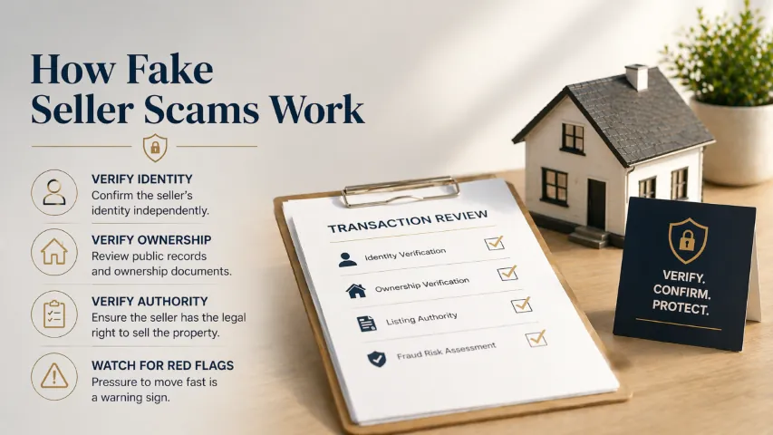Imposter contacting a real estate professional to list property owned by someone else