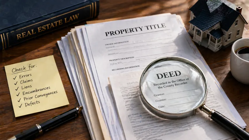Arizona title report identifying a lien, ownership claim, or recording defect