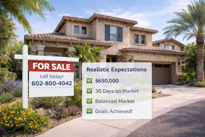 Greater Phoenix Area homeowner reviewing property details and sale priorities before listing
