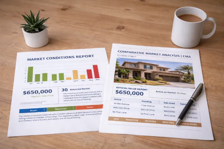 Home seller reviewing Greater Phoenix Area market analysis and property preparation priorities