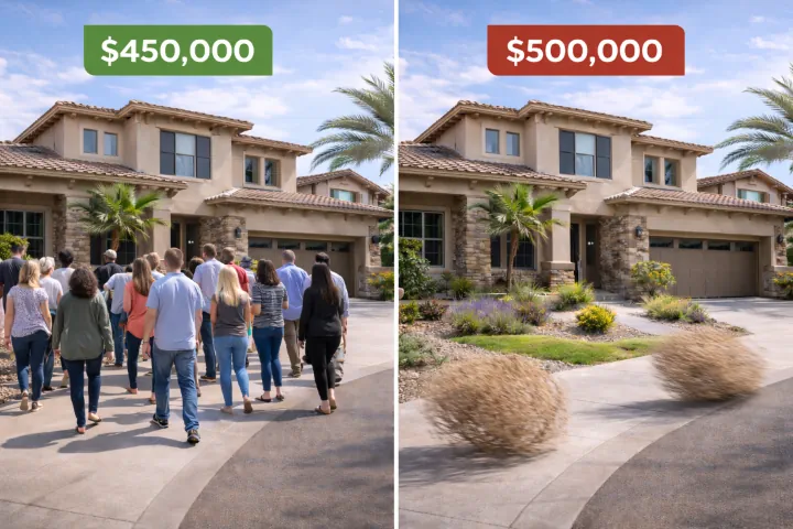 Comparison of home pricing positions and likely buyer response in the Greater Phoenix Area