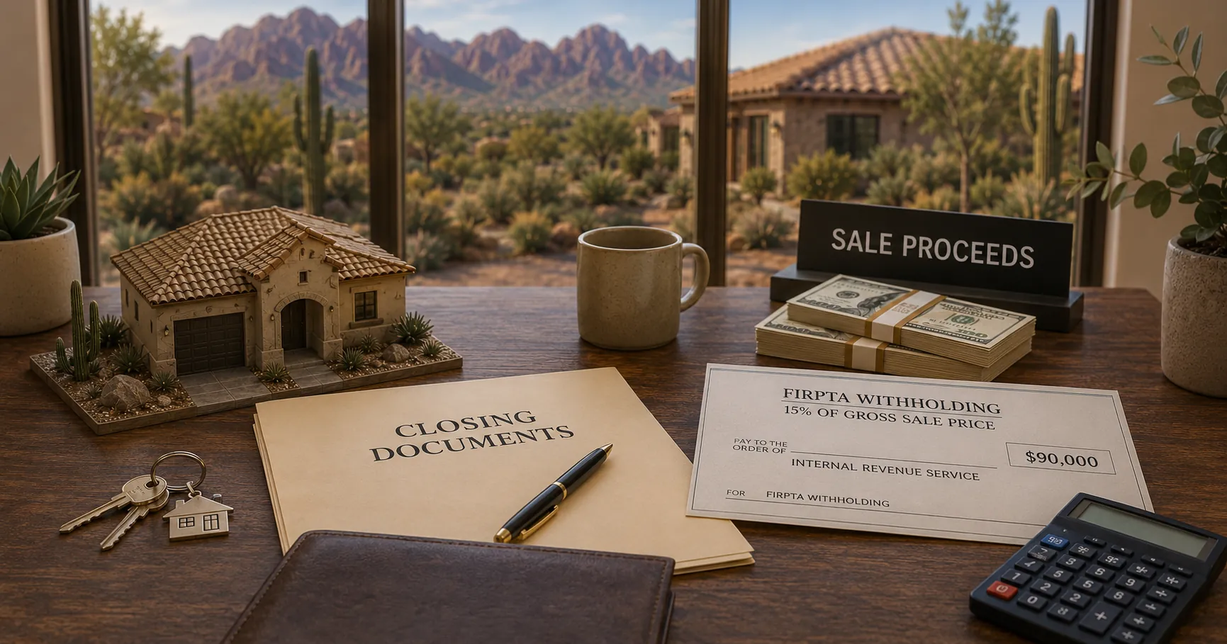 FIRPTA withholding coordination for a Canadian owner selling Arizona real estate