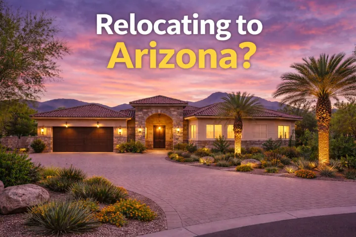 Family relocating to the Greater Phoenix Area at sunset