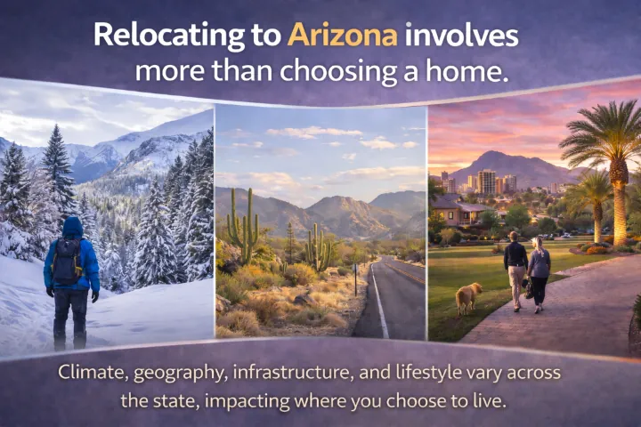 Relocating buyers exploring Arizona landscapes, communities, and lifestyle options