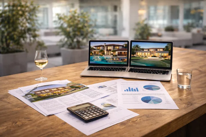 Luxury buyer evaluating architecture, setting, privacy, and long-term value