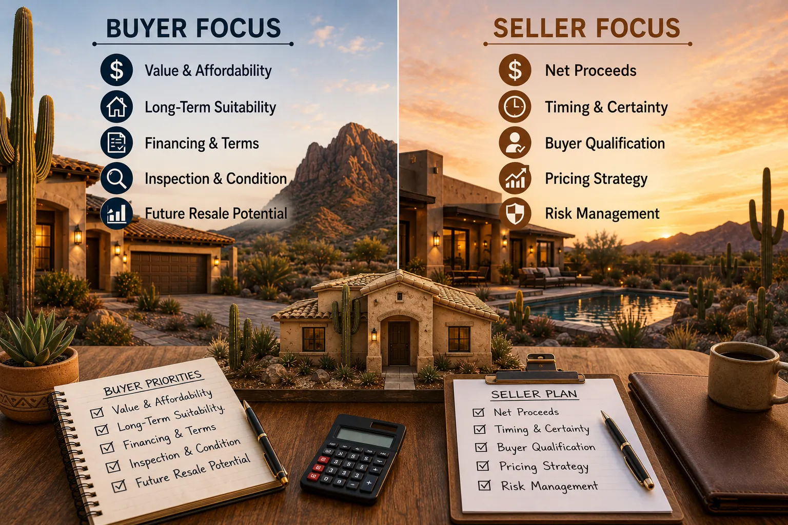Residential buyer and seller objectives negotiation and transaction risks