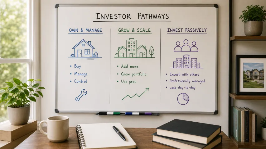 Direct owner, growth-oriented owner, and passive real estate investment pathways